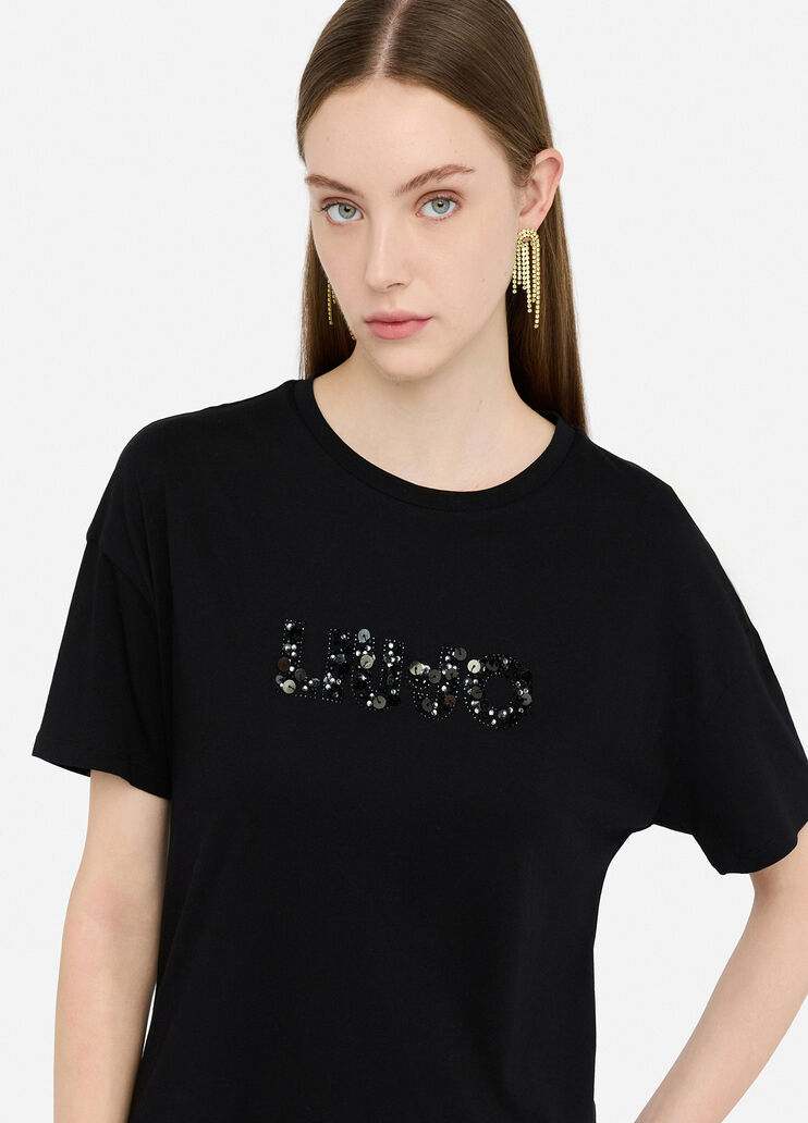 T-Shirt Liu Jo Better Schwarz Liu Jo - large image number 2 T-Shirt Liu Jo Better Schwarz Liu Jo - large image number 2