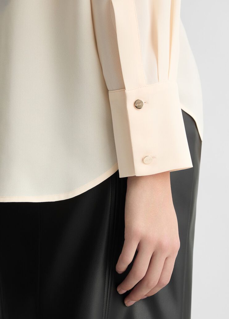 Champagne-coloured oversized shirt champagne Liu Jo - large image number 4 Champagne-coloured oversized shirt champagne Liu Jo - large image number 4