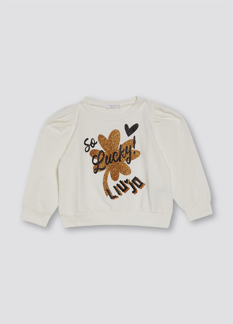 Sudadera con manga abullonada blanco/lucky Liu Jo - large image number 0