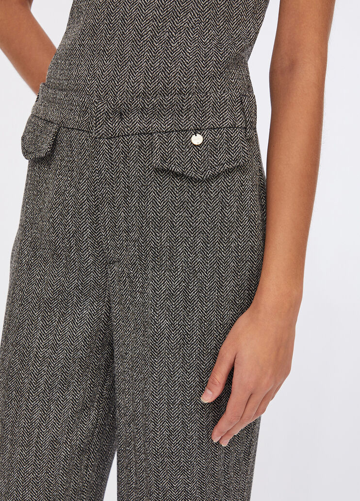 Weite Hose mit Fischgrätmuster Graues Fischgrätmuster Liu Jo - large image number 2