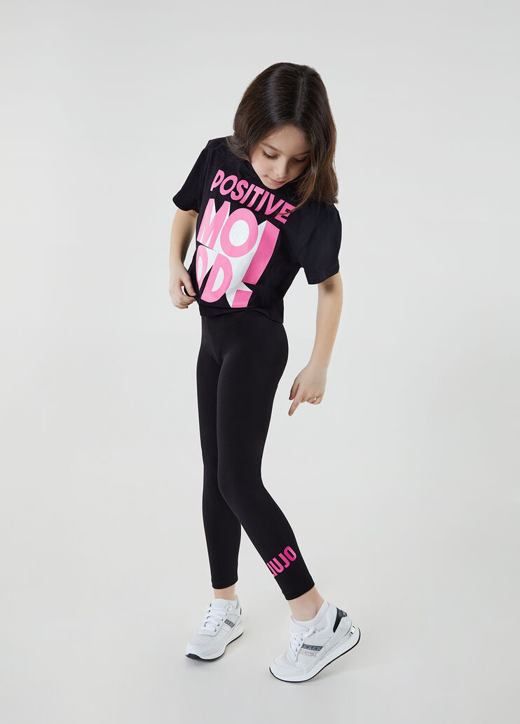 Leggings with Liu Jo logo black/pink Liu Jo - large image number 2
