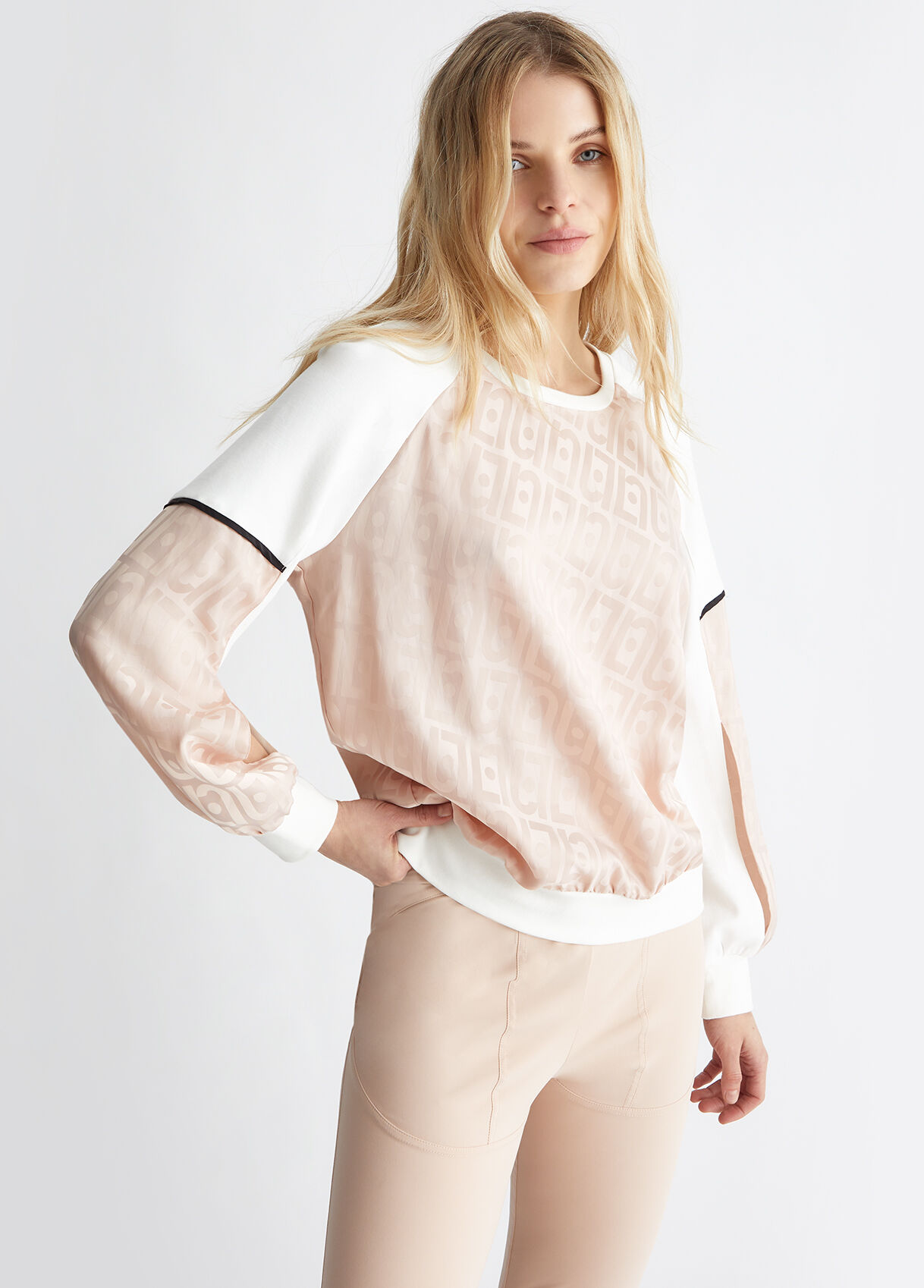 Sweat-shirt Liu Jo Vert Foncé - Taille Oversize, Coton, Neuf Avec étiquettes, Style Décontracté Confortable