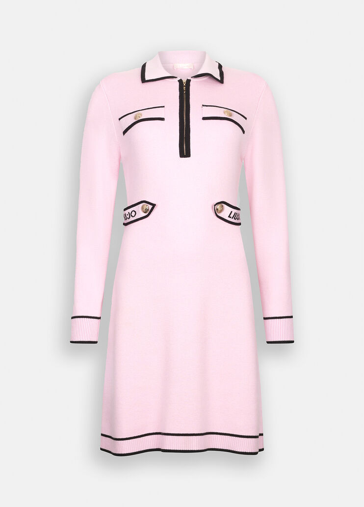 Abito in maglia misto seta rosa Liu Jo - large image number 6