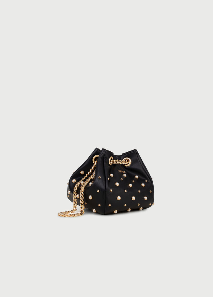 Bucket bag with beads Black Liu Jo - large image number 1