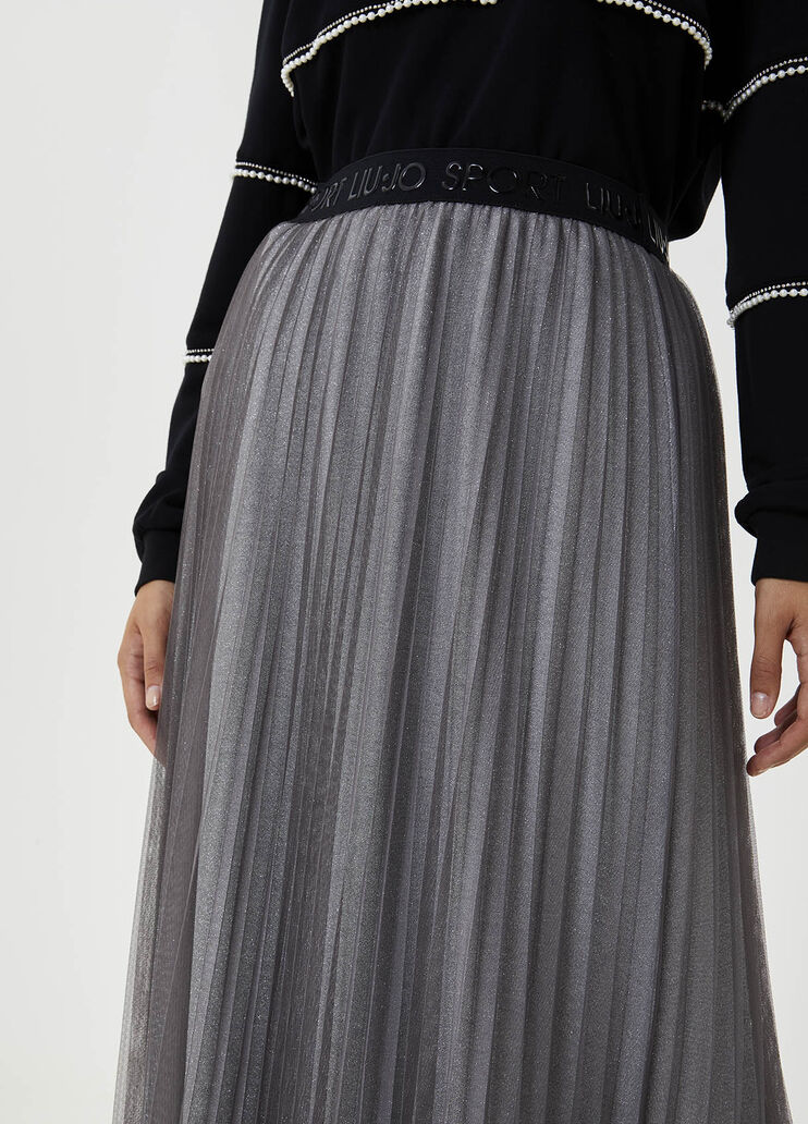 Pleated midi skirt Grey Liu Jo - large image number 2 Pleated midi skirt Grey Liu Jo - large image number 2