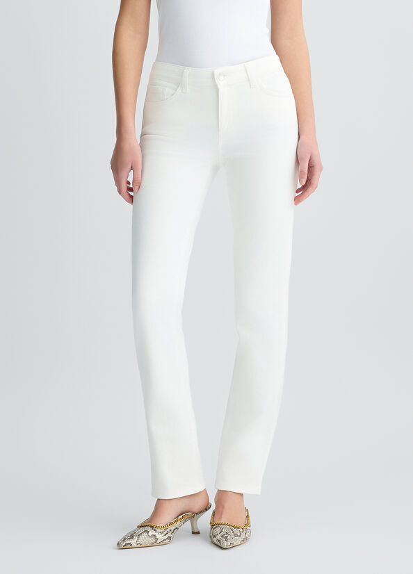 Slim fit trousers white wool Liu Jo - large image number 0