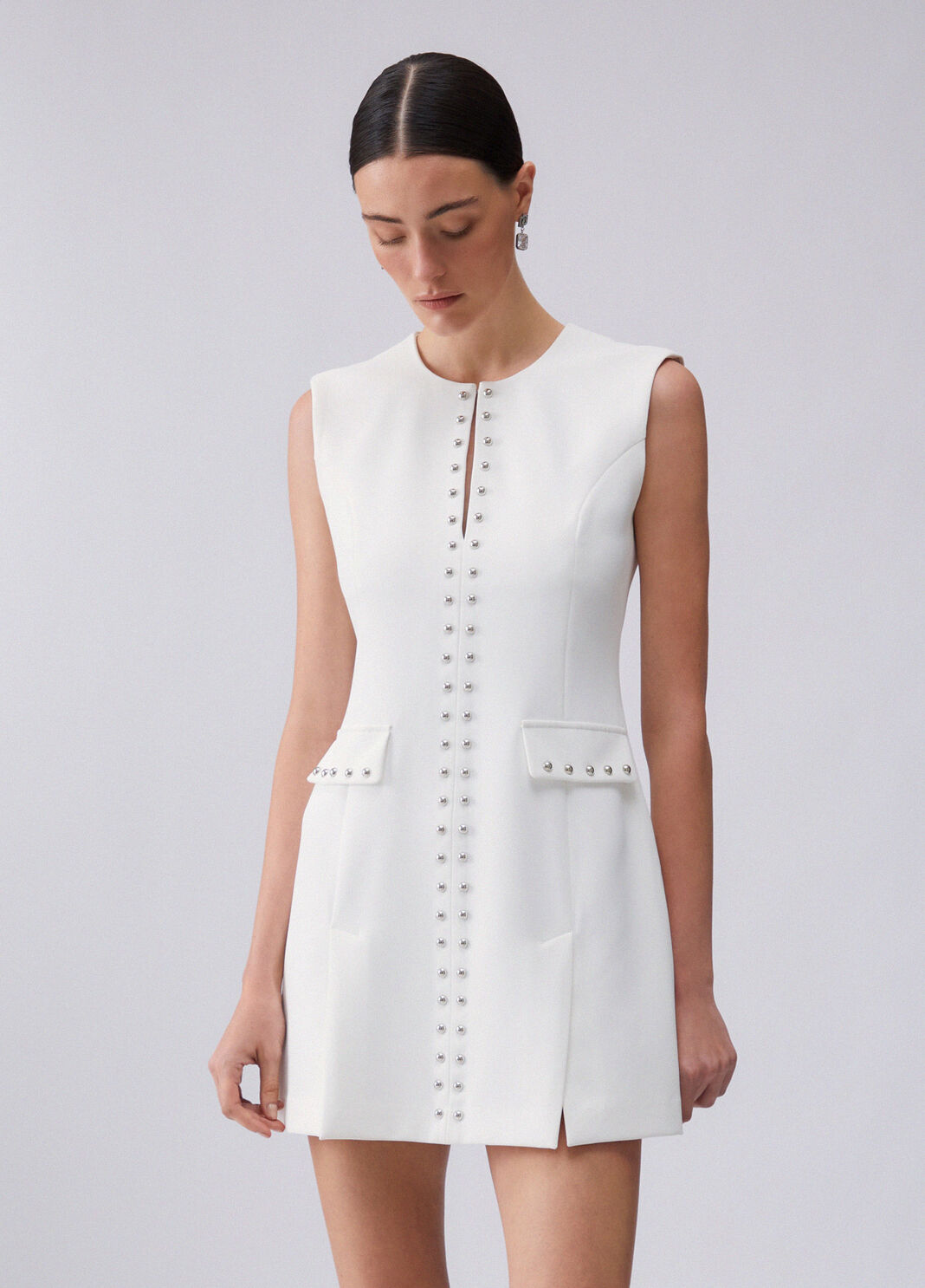 Short dress with studs white Liu Jo - large image number 0