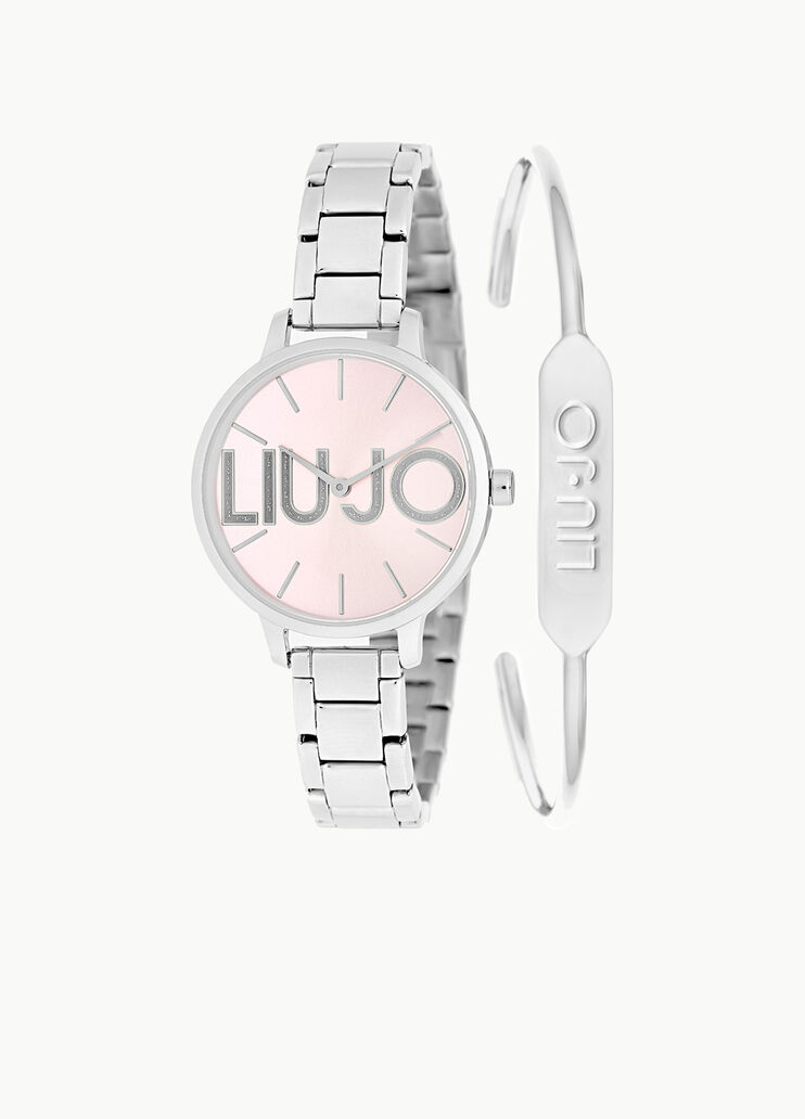 Комплект из стальных наручных часов и браслета Серый оттенка стали Liu Jo - large image number 0