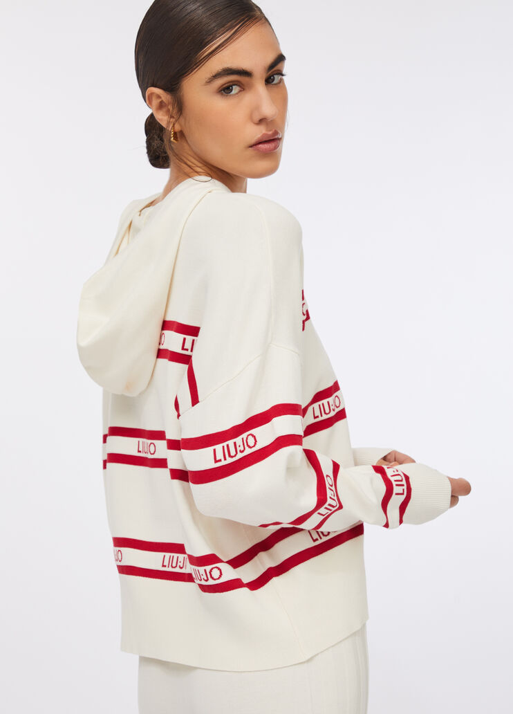 Knit sweatshirt white Liu Jo - large image number 3