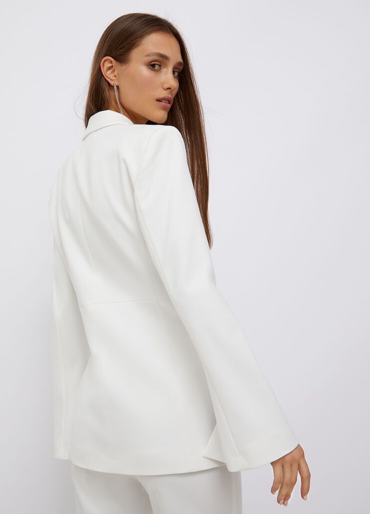 Blazer with slits on the cuffs white Liu Jo - large image number 1 Blazer with slits on the cuffs white Liu Jo - large image number 1