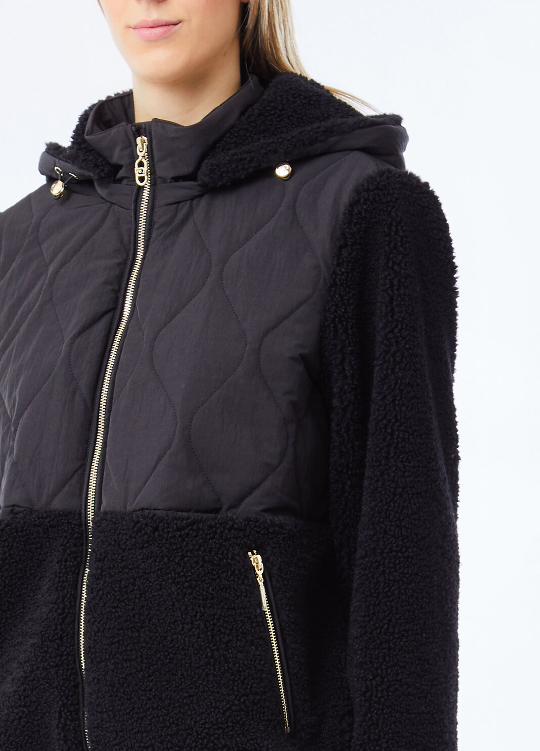 Teddy jacket with hood black Liu Jo - large image number 2