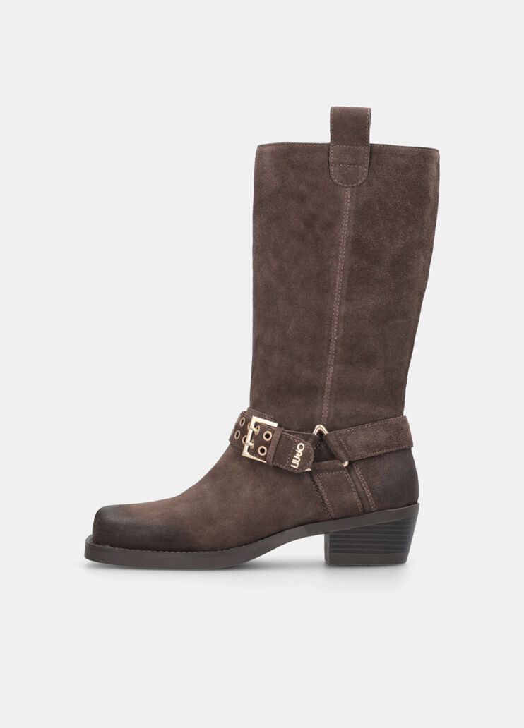 Suede Texan boots ebony Liu Jo - large image number 5  Suede Texan boots ebony Liu Jo - large image number 5
