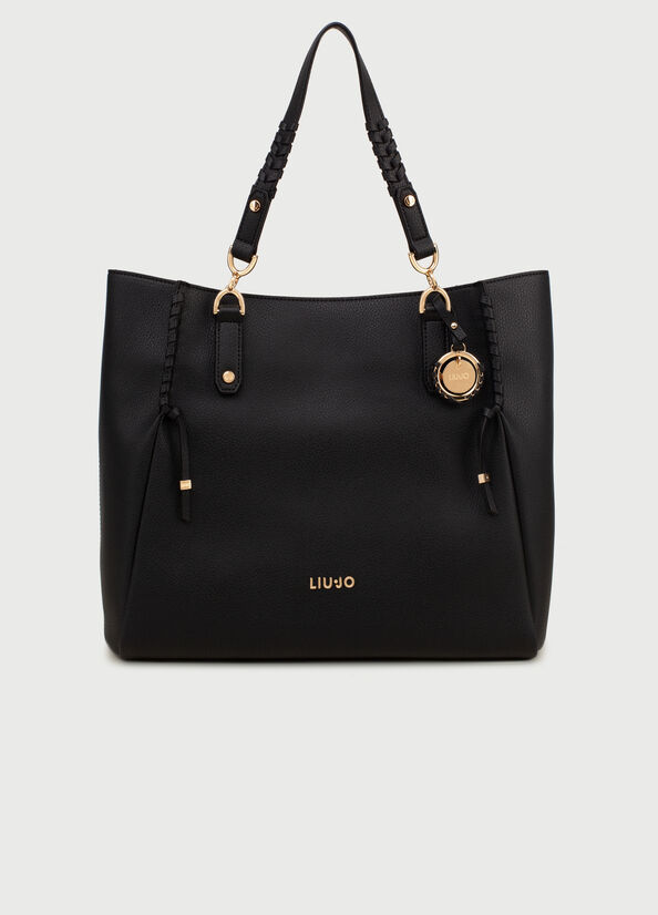 Shopping bag with charm Black Liu Jo - large image number 0