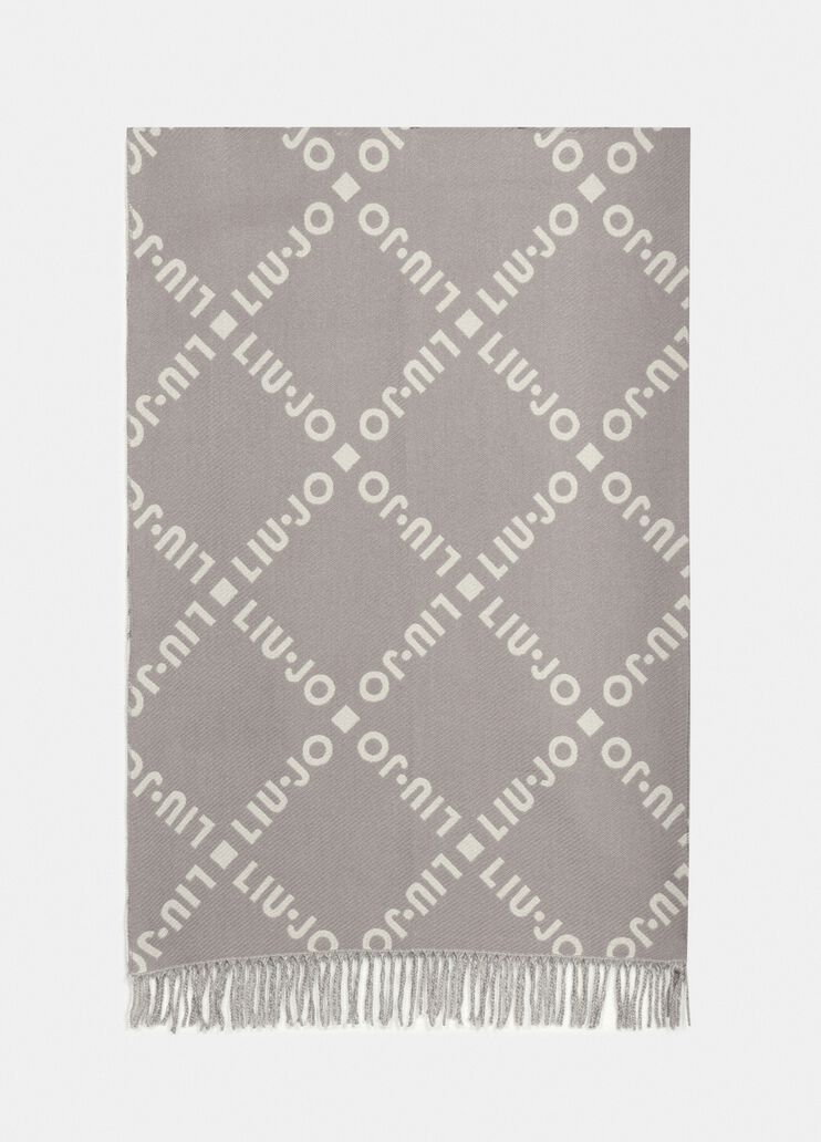 Jacquard shawl grey Liu Jo - large image number 3 Jacquard shawl grey Liu Jo - large image number 3