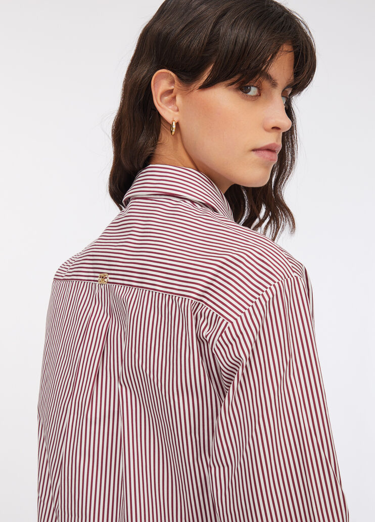Striped cotton shirt with top white Liu Jo - large image number 3