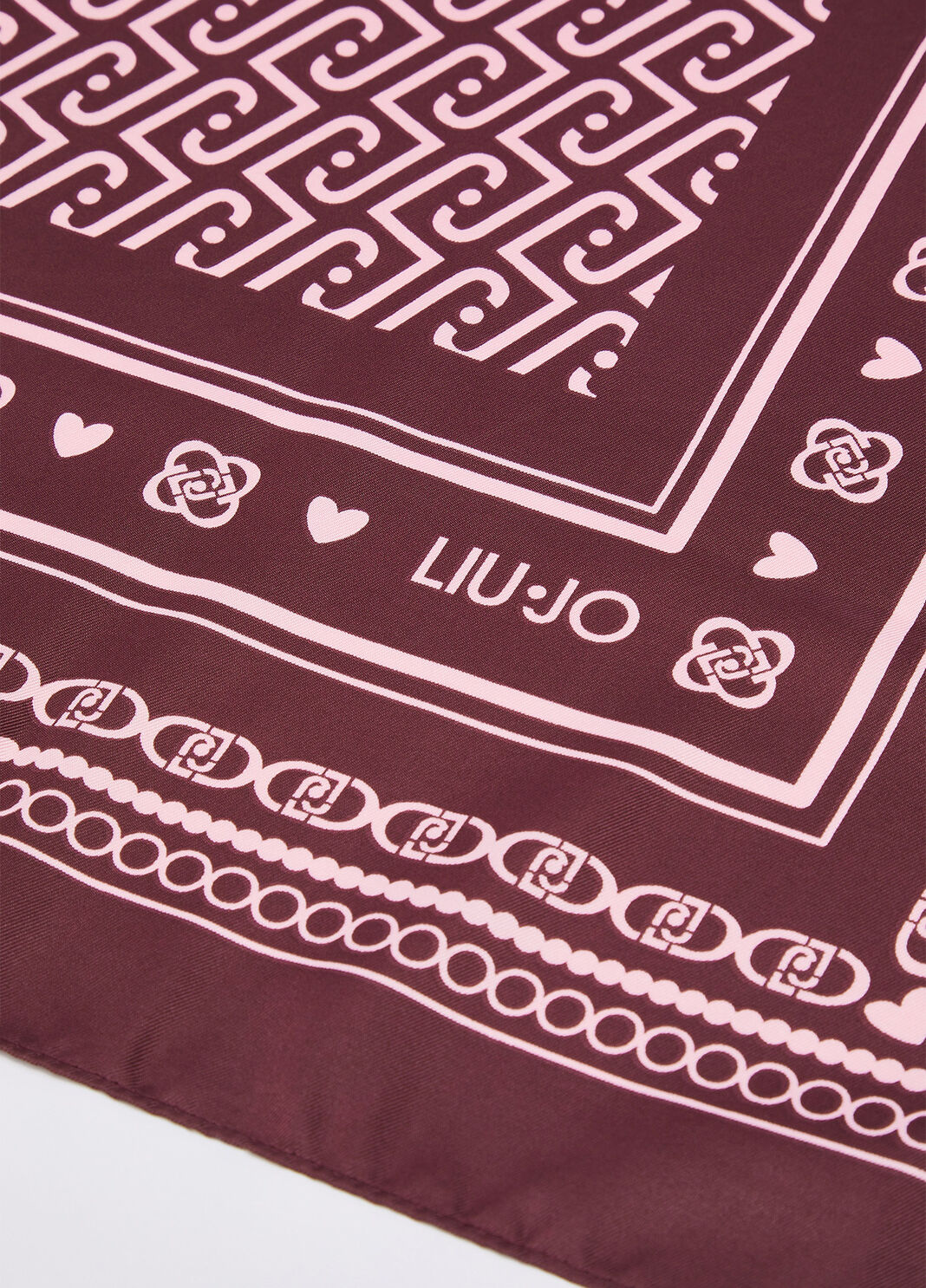 Grand Foulard avec Logo Monogramme aubergine Liu Jo - large image number 3