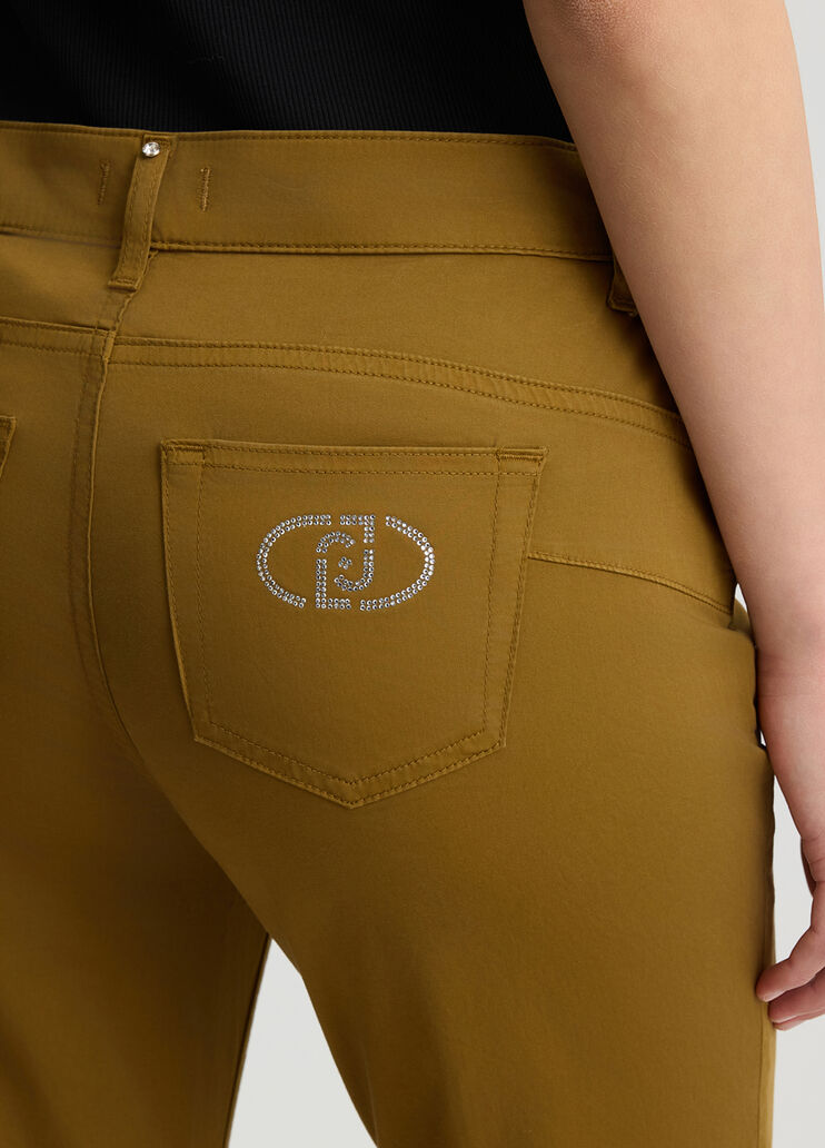 Skinny cotton trousers terracotta Liu Jo - large image number 2 Skinny cotton trousers terracotta Liu Jo - large image number 2