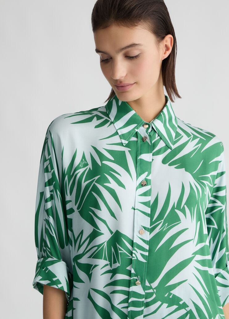Printed satin shirt fern Liu Jo - medium Printed satin shirt fern Liu Jo - medium