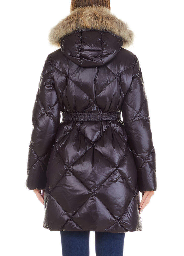 Piumino con dettaglio in pelliccia nero Liu Jo - large image number 1