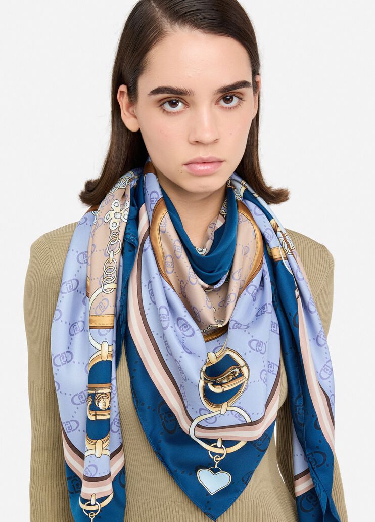 Printed foulard blue Liu Jo - medium Printed foulard blue Liu Jo - medium