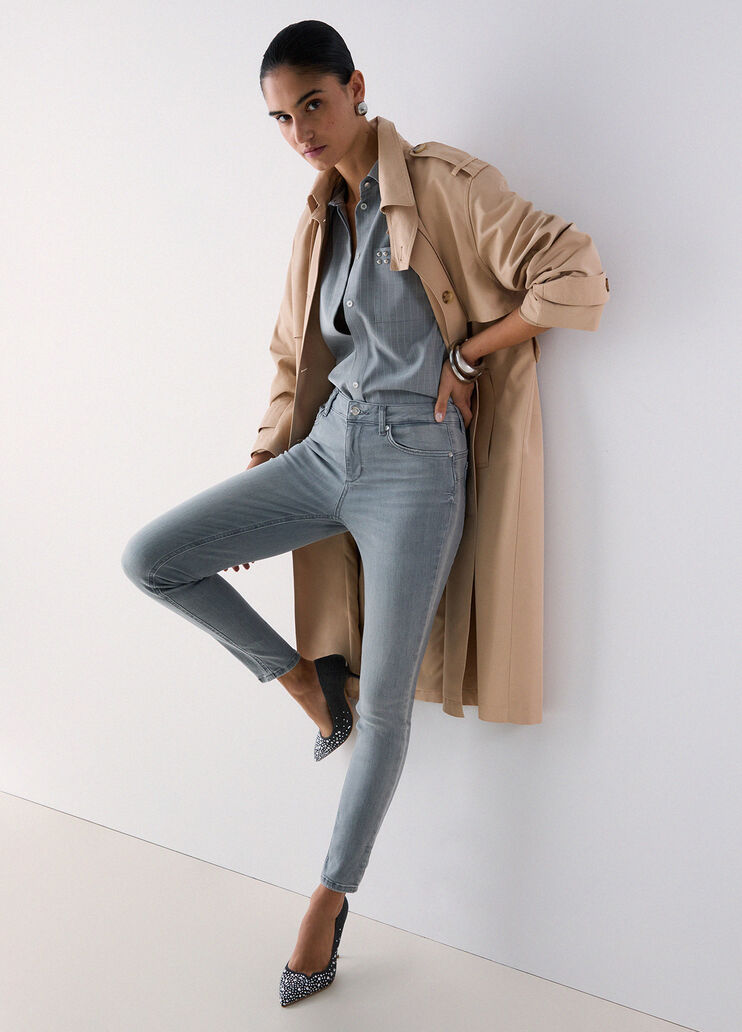 High-rise skinny jeans grey denim Liu Jo - medium