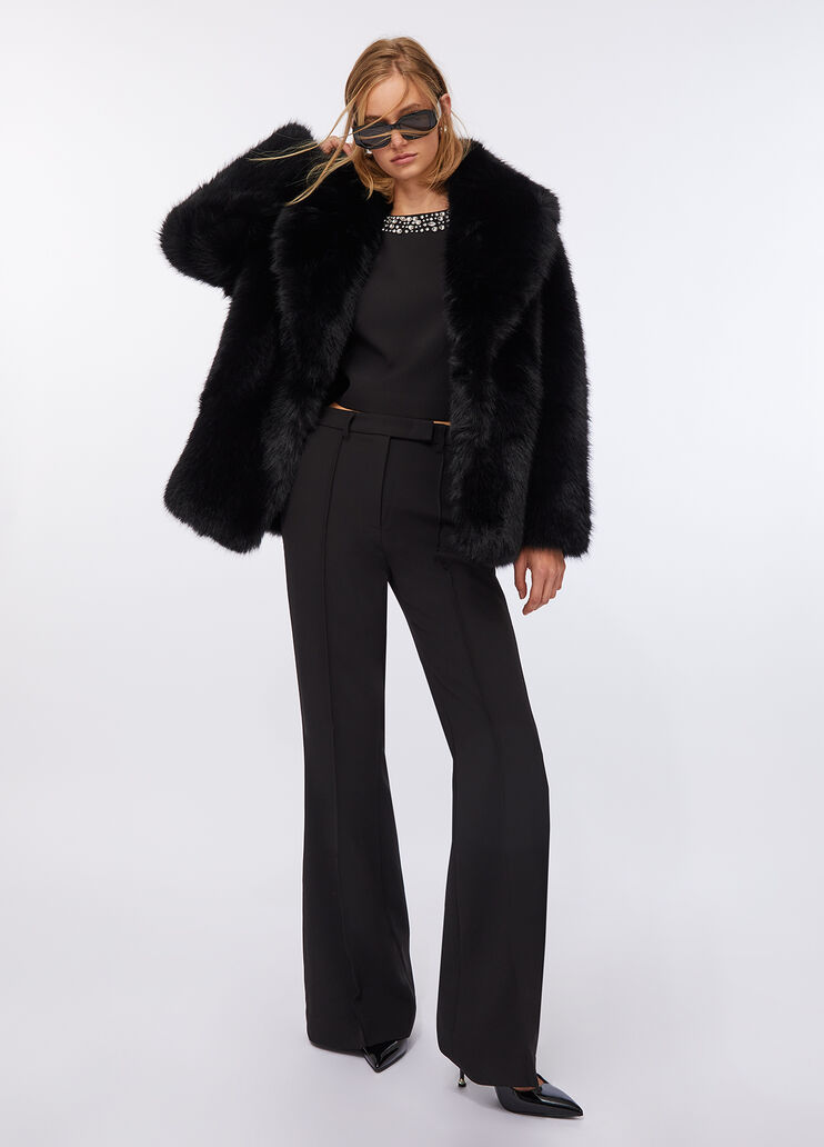 Faux fur coat black Liu Jo - large image number 5 Faux fur coat black Liu Jo - large image number 5