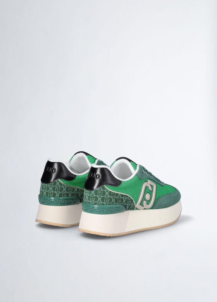 Brighty mesh monogram sneakers green Liu Jo - large image number 1