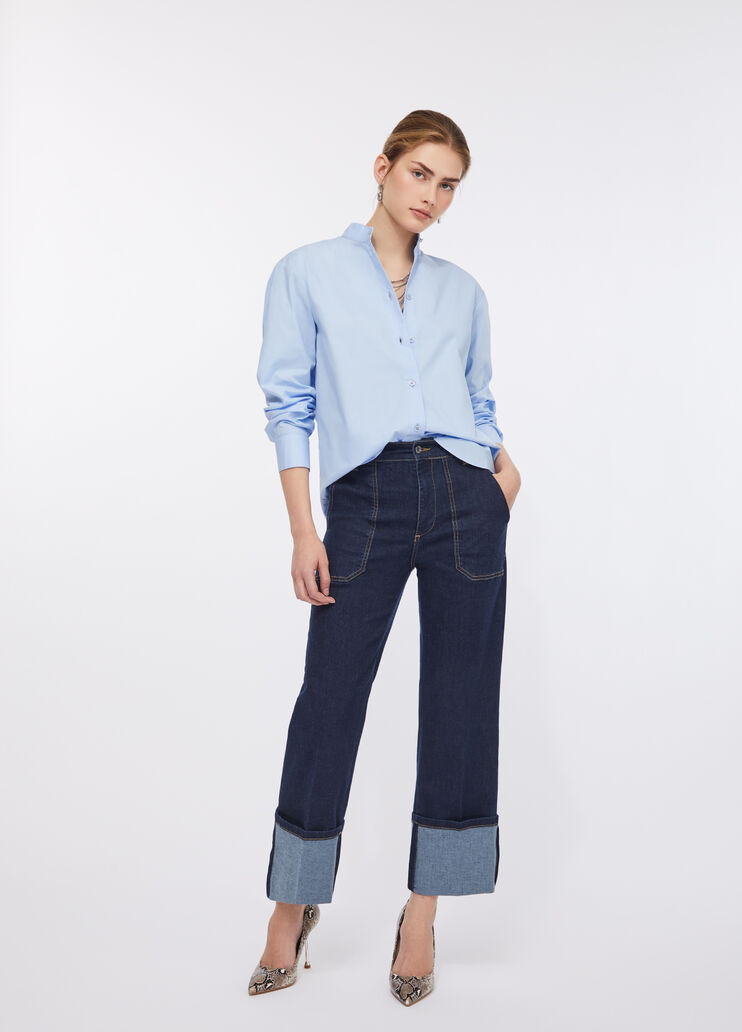 Chemise avec nœud bijou bleu clair Liu Jo - large image number 5