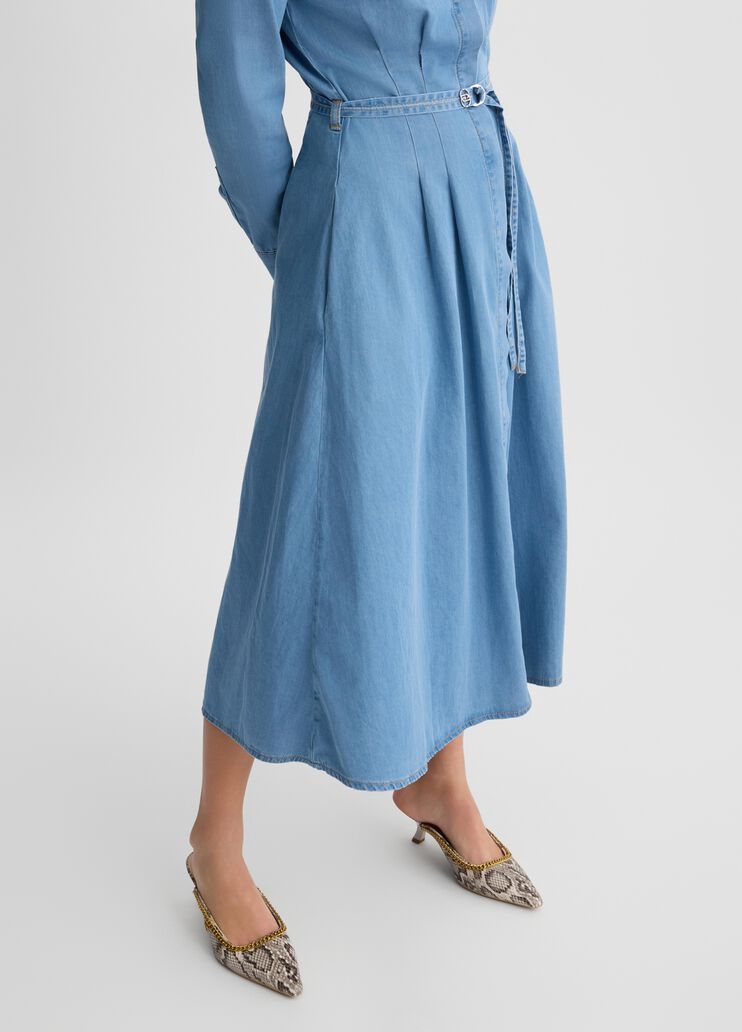 Denim shirt dress blue denim Liu Jo - large image number 4 Denim shirt dress blue denim Liu Jo - large image number 4