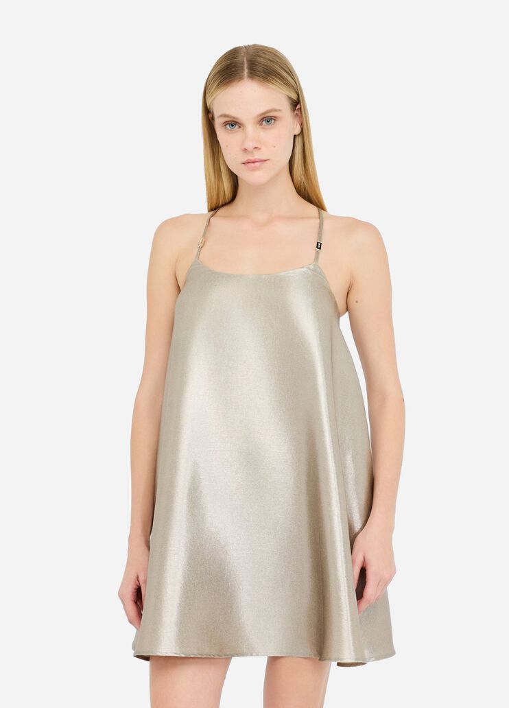 Laminated crepe dress gold Liu Jo - large image number 0