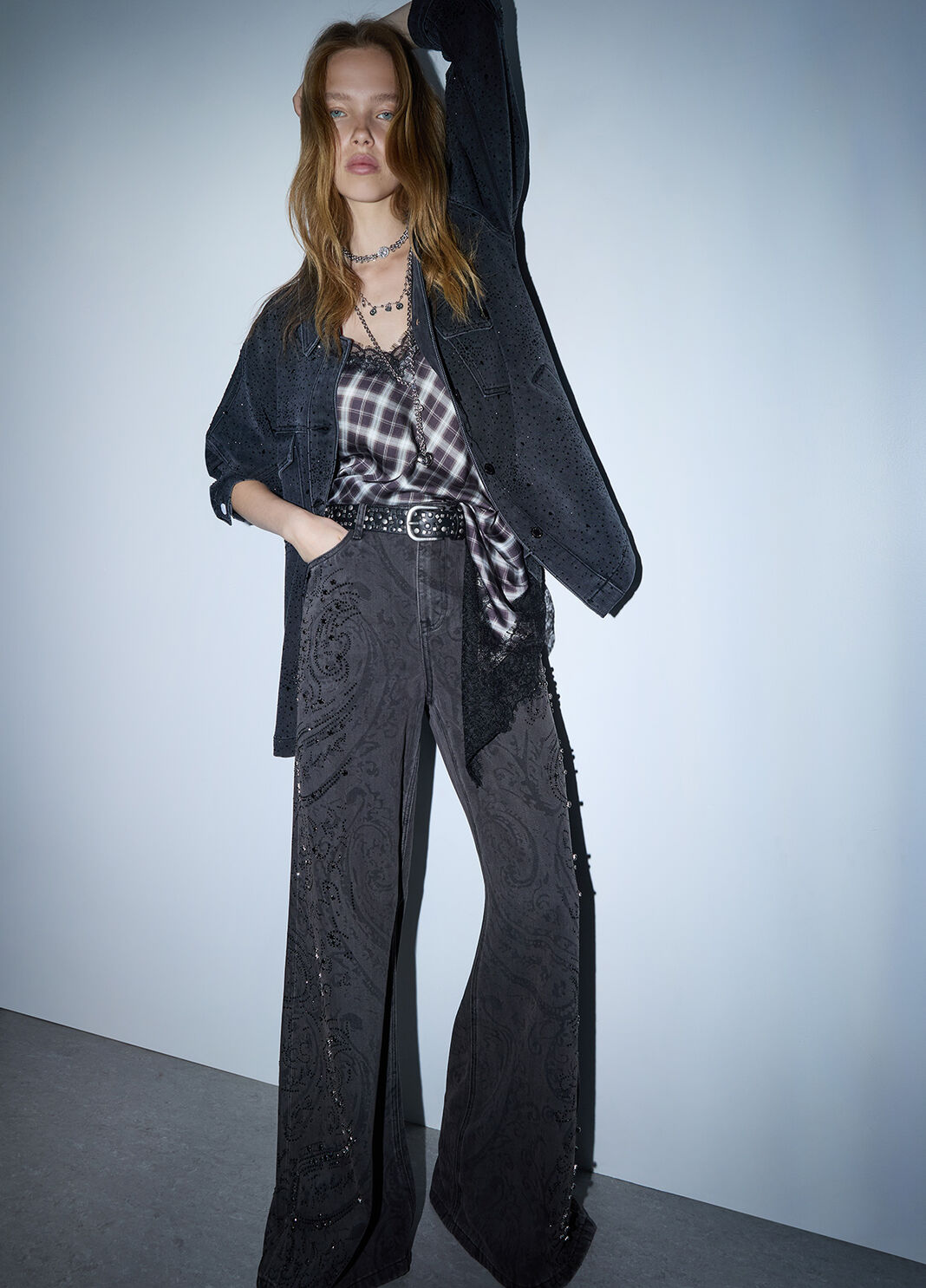 Flared jeans with gemstones black denim Liu Jo - large image number 3