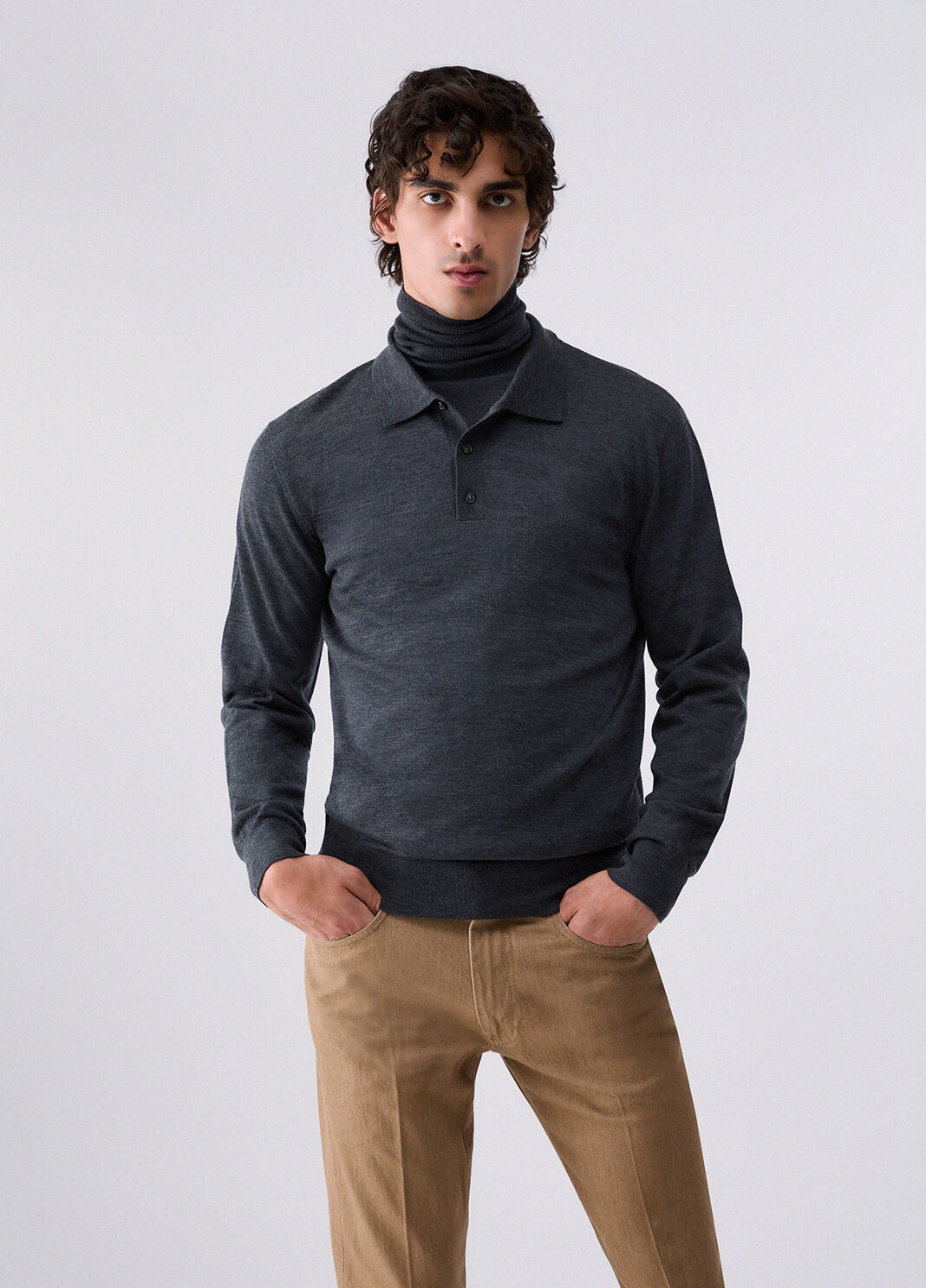 Merino Wool Polo dark grey Liu Jo - large image number 0