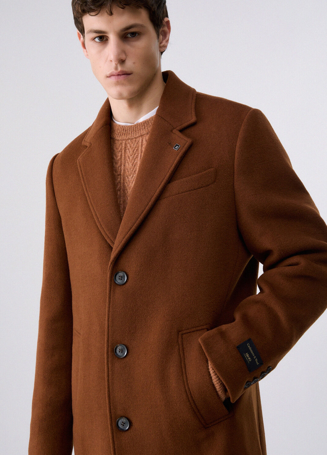 Wool and Cashmere Coat brown Liu Jo - large image number 4