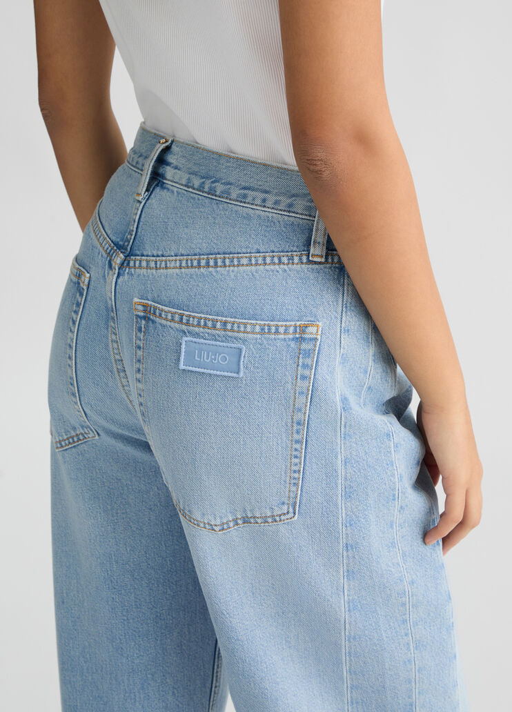 Boyfriend jeans blue denim Liu Jo - large image number 4 Boyfriend jeans blue denim Liu Jo - large image number 4