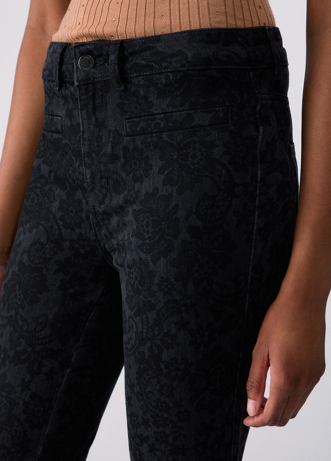 Bootcut jeans with laser detail black denim Liu Jo - large image number 2