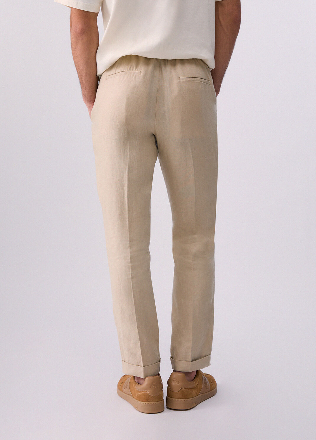 100% linen trouser beige Liu Jo - large image number 1