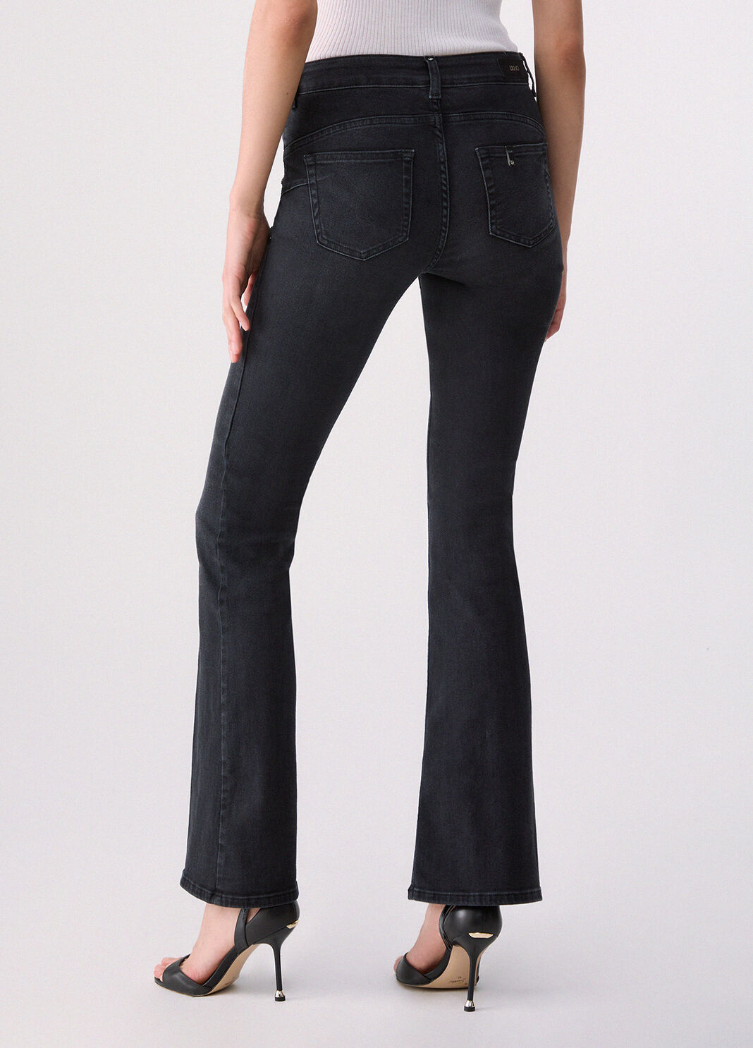 Bootcut-Jeans mit Strass Denim-Schwarz Liu Jo - large image number 1