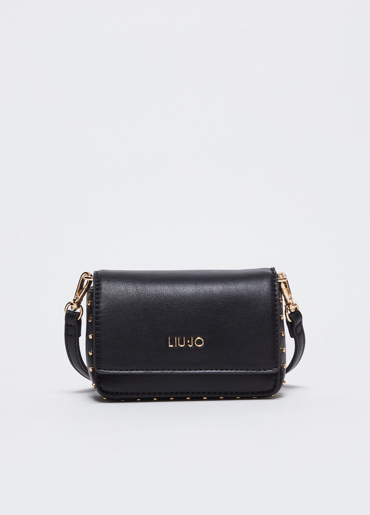 Mini crossbody bag with studs black Liu Jo - medium Mini crossbody bag with studs black Liu Jo - medium