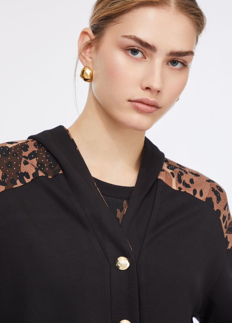 Sweatshirt with buttons black Liu Jo - large image number 3