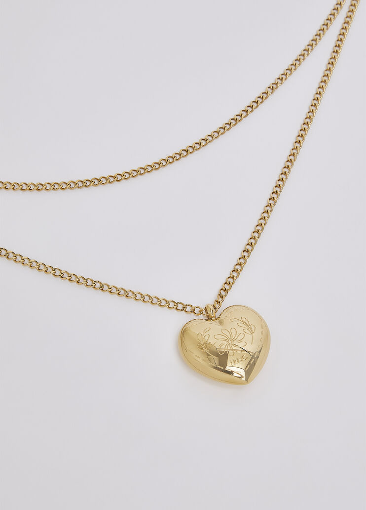 Necklace long with pattern a heart gold Liu Jo - medium