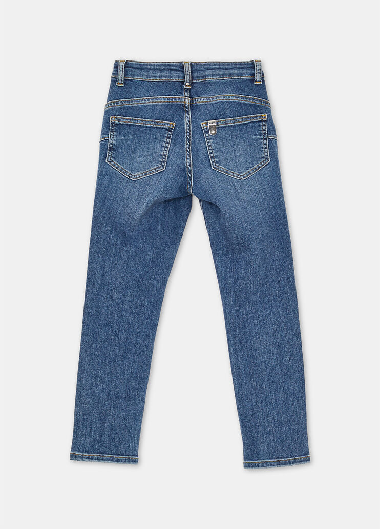 Jean taille haute en coton denim bleu foncé Liu Jo - large image number 4 Jean taille haute en coton denim bleu foncé Liu Jo - large image number 4