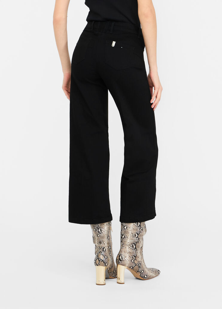 Liu Jo Better cropped flared jeans black denim Liu Jo - large image number 1 Liu Jo Better cropped flared jeans black denim Liu Jo - large image number 1