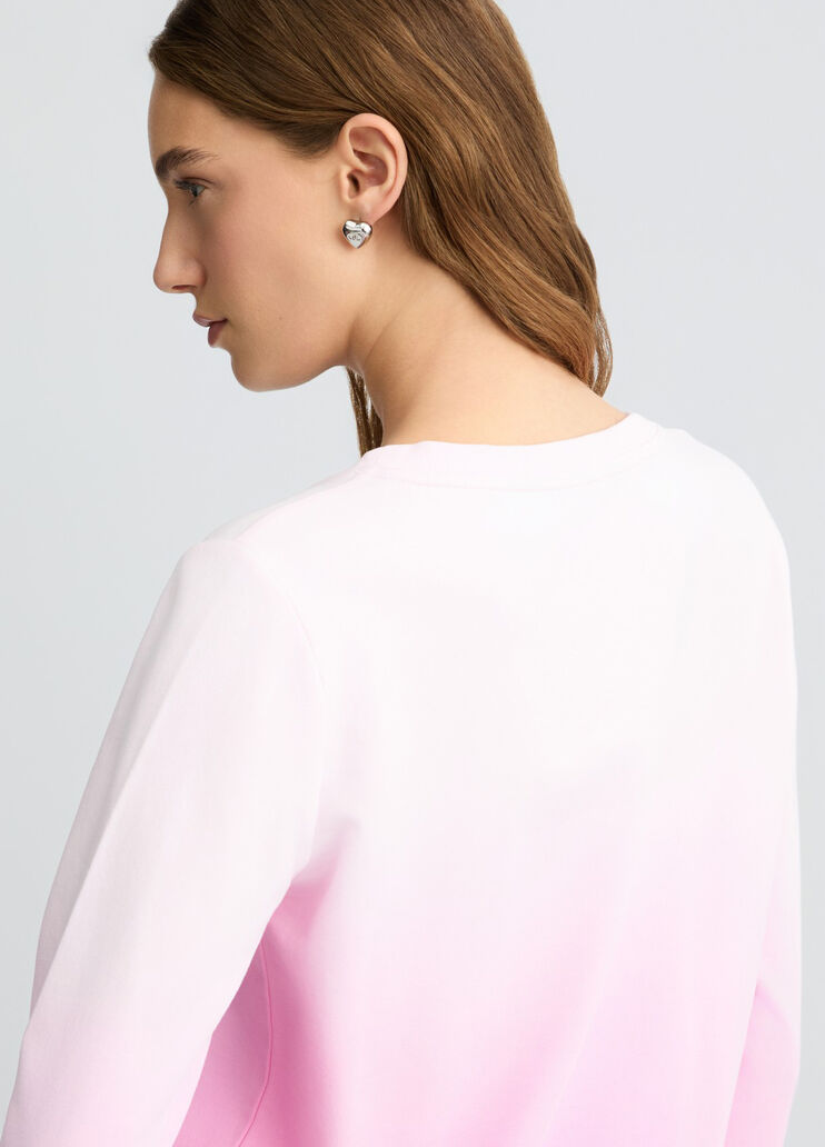 Sweatshirt with rhinestones pink Liu Jo - large image number 4 Sweatshirt with rhinestones pink Liu Jo - large image number 4