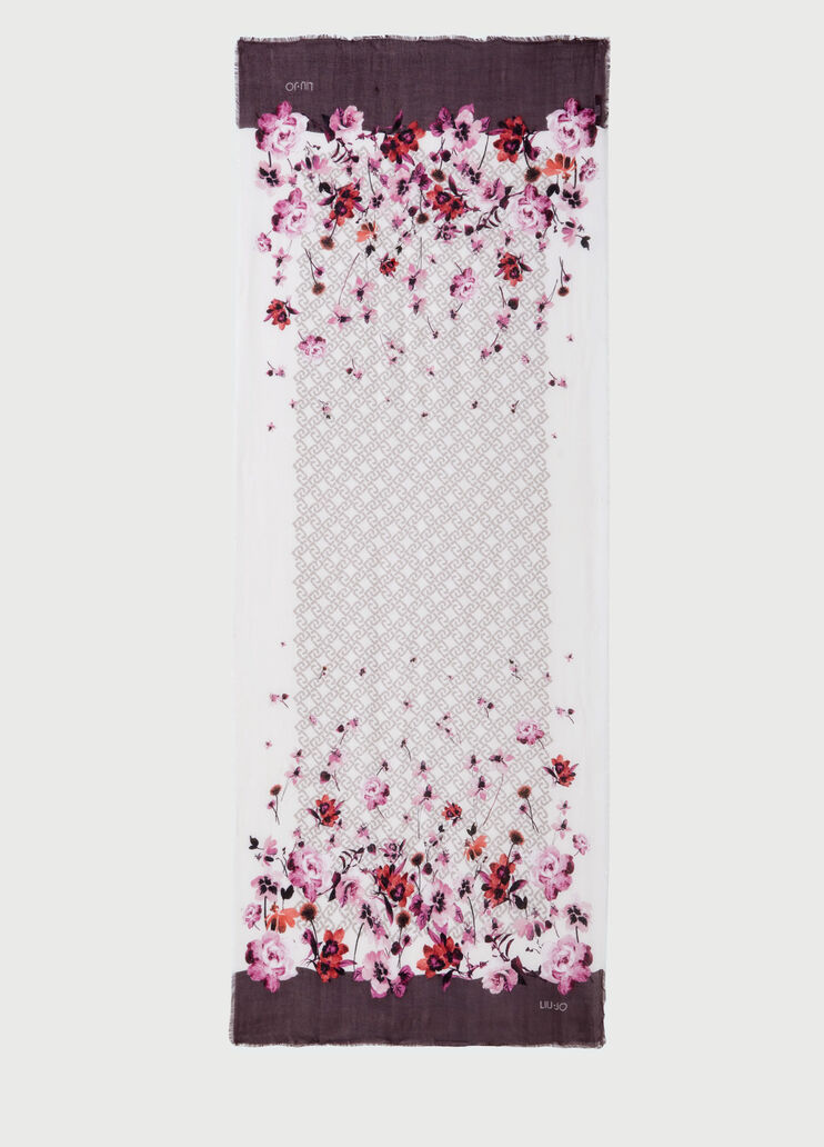 Foulard with flowers Purple Liu Jo - large image number 0 Foulard with flowers Purple Liu Jo - large image number 0