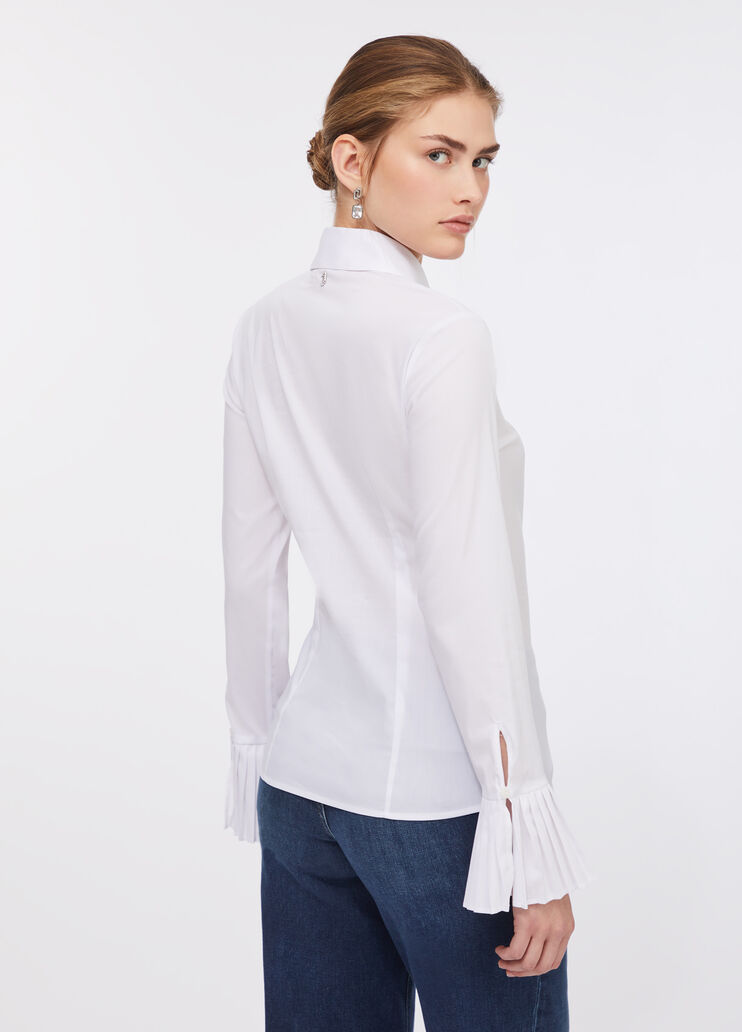 Shirt with pleated details white Liu Jo - large image number 1