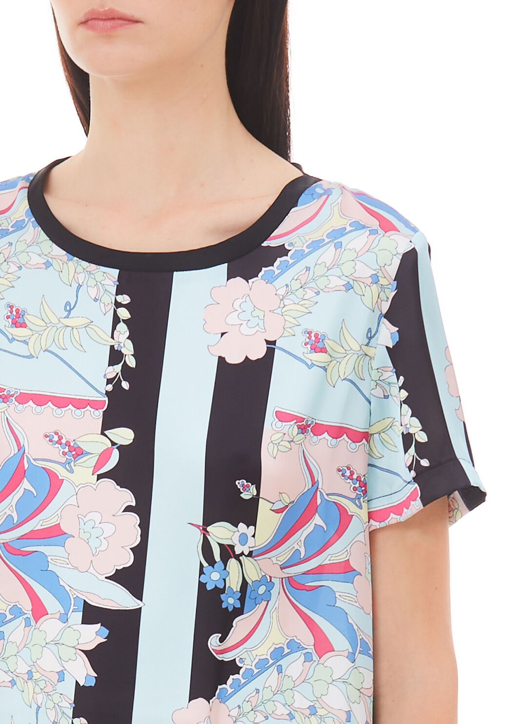 T-Shirt aus Satin Allover-Print Liu Jo - large image number 2