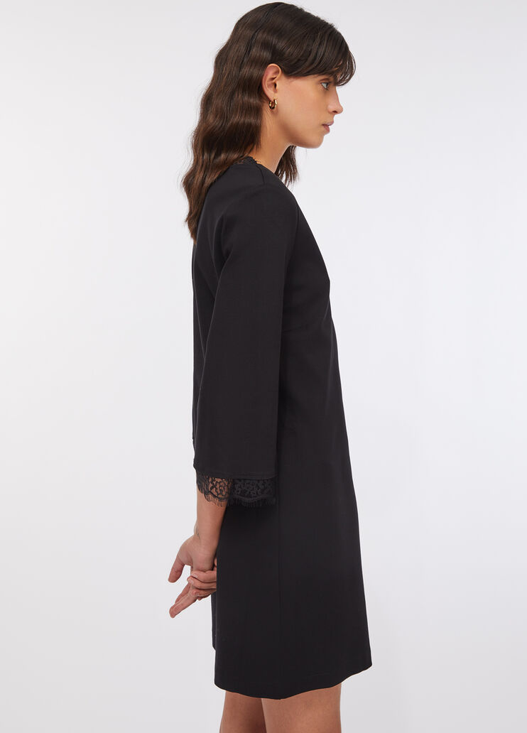 Short dress with lace details black Liu Jo - large image number 4