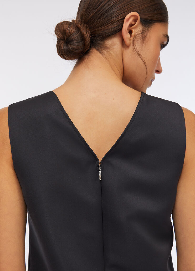 Abito corto in taffetà nero Liu Jo - large image number 3 Abito corto in taffetà nero Liu Jo - large image number 3