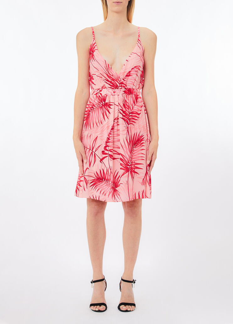 Kleid mit Palmenprint Rosa Palmen Liu Jo - medium