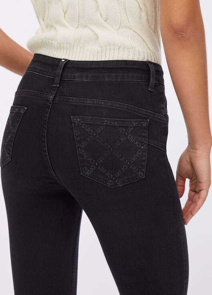 Jean skinny à taille haute denim noir Liu Jo - medium